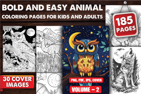 Bold and Easy Animal Coloring Pages V-02 Guide