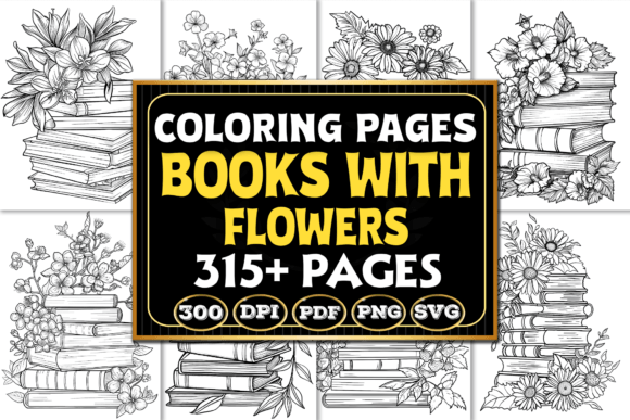 Books with Flowers Coloring Pages: Creative Uses