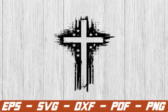 Cross with American Flag SVG: Merging Christian Faith and Patriotic Design