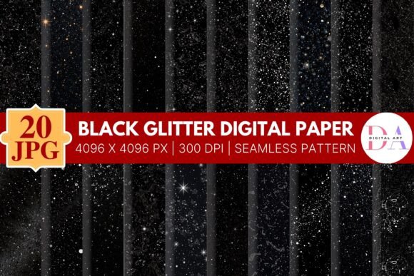 Elevating Digital Aesthetics: The Strategic Role of Black Glitter Digital Paper in Modern Design