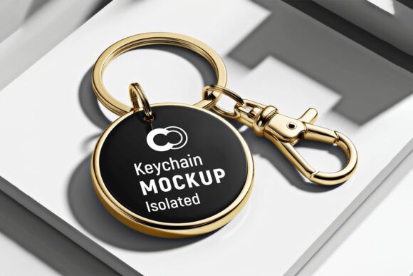 Evaluating the Realistic Golden Keychain Mockup PSD for Brand Presentation