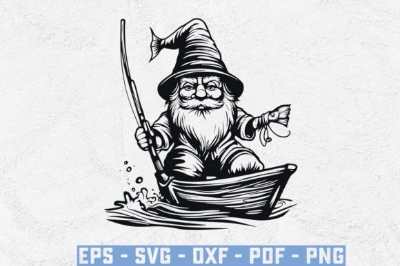 Gnome Wearing a Hat Holding a Fish: Design Guide