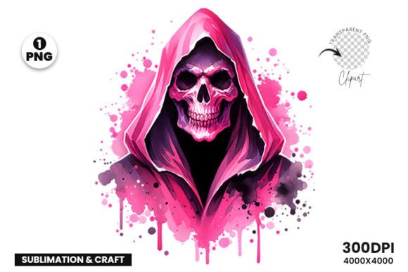 Halloween Pink Ghost Skull Clipart PNG Guide