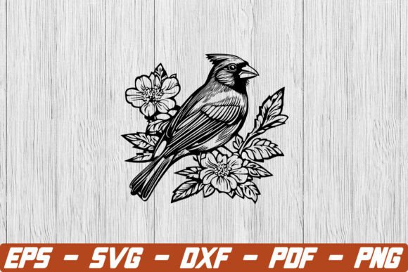 Integrating Cardinal Bird with Flowers Svg and Bird Svg Into Creative Production Workflows
