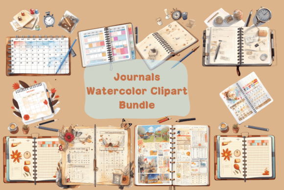 Journals Watercolor Clipart Bundle: A Designer’s Guide