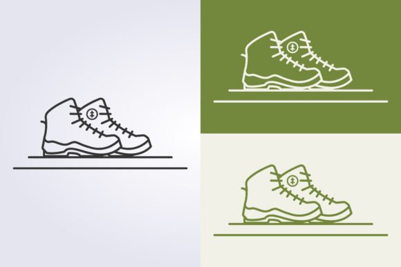 Line Hiking Boots Icon Vector: Design Guide