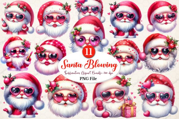 Maximizing Design Impact with Retro Santa Blowing Bubble PNG Clipart