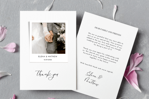Modern Wedding Thank You Card with Photo: A Strategic Approach to Post-Wedding Communication