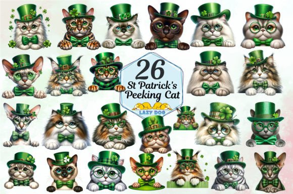 St Patrick’s Day Peeking Cats Clipart Guide