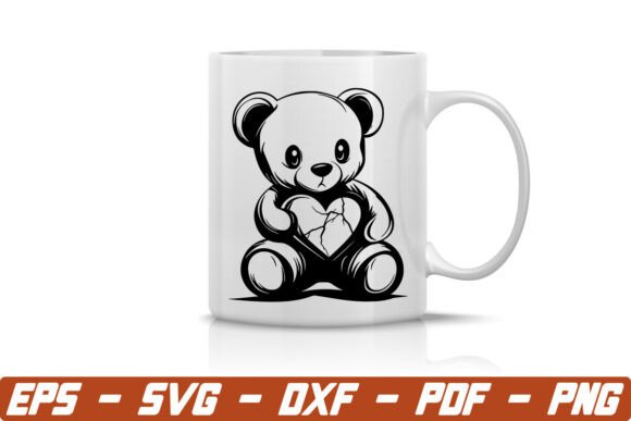 Teddy Bear Holding a Broken Heart Svg: A Compassionate Design for Healing and Expression