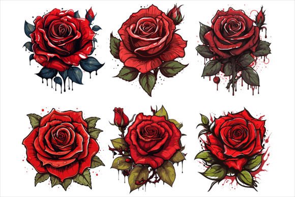 The Strategic Value of the Watercolor Red Rose Floral Bouquet in Modern Visual Communication