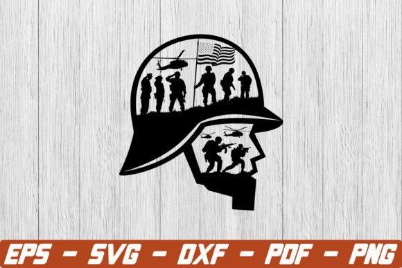 US Soldier Scene SVG & Army Silhouette Designs
