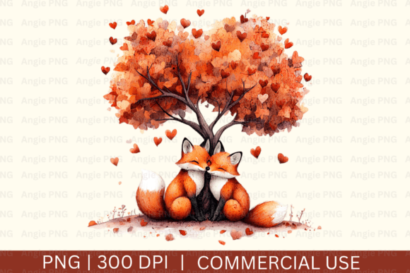 Valentine's Day Couple Fox Clipart Guide