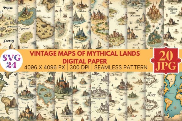 Vintage Maps of Mythical Lands Digital P: A Practical Guide for Creators and Collectors