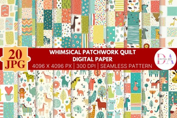 Whimsical Patchwork Quilt Digital Paper: Practical Applications for Modern Creatives