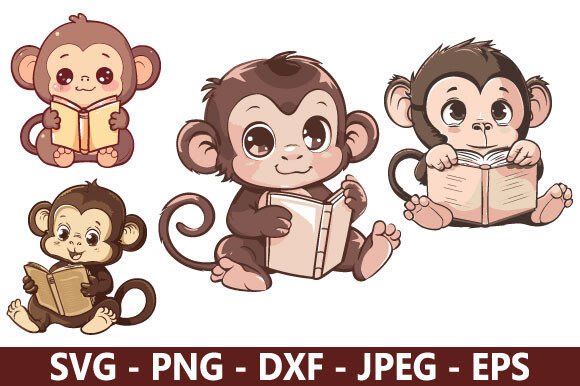 Why the Adorable Monkey Reading Book SVG Matters in Modern Creative Commerce